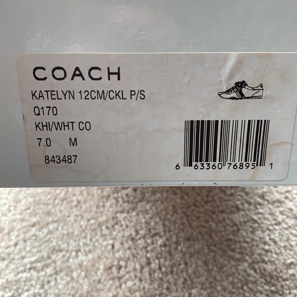Coach Katelyn size 7 tan sneakers - Picture 8 of 8